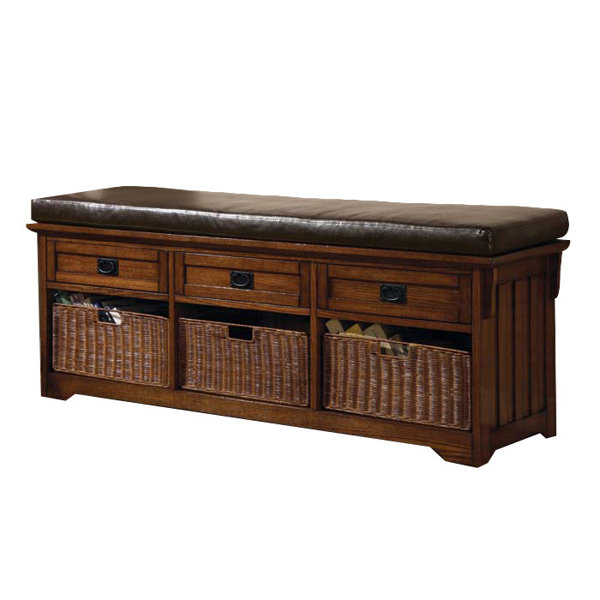 Wildon Home ® Upland Wooden Storage Entryway Bench & Reviews | Wayfair